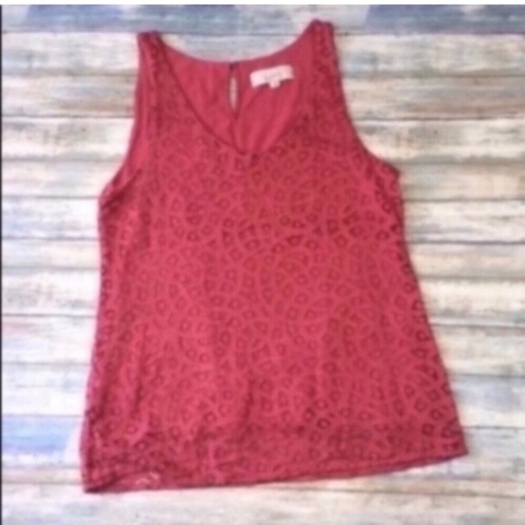LOFT Tops - Loft Laser Cut Sleeveless Blouse